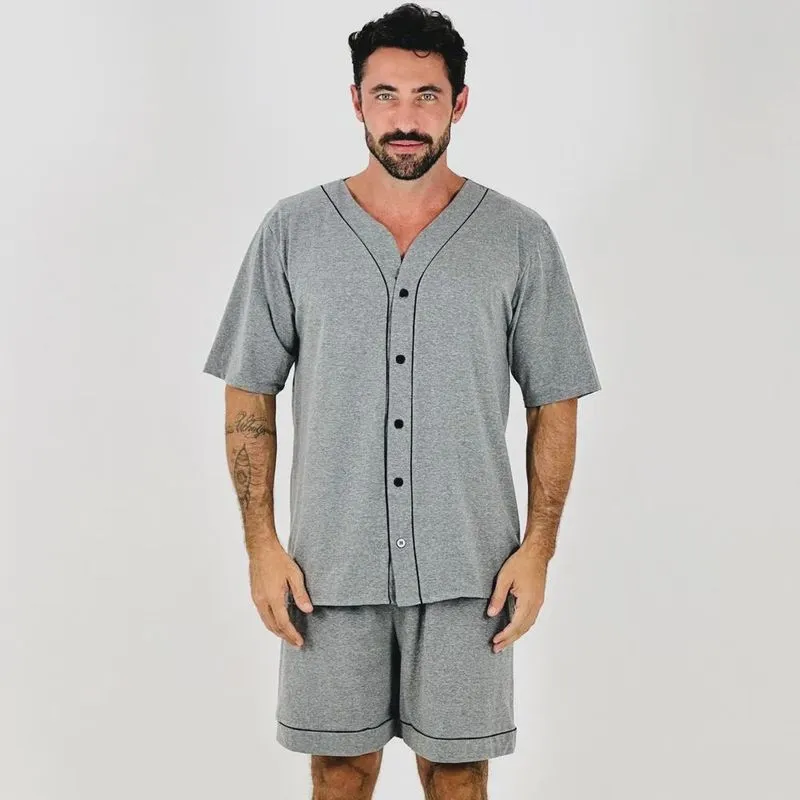 Pijama Lupo Americano Manga Curta com Shorts Masculino