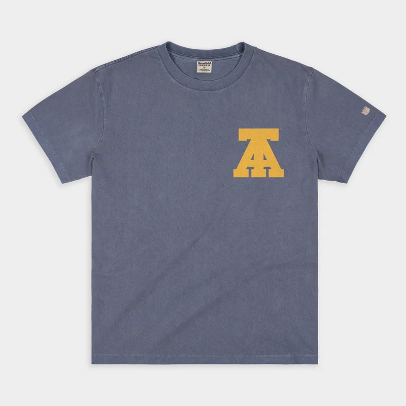 North Carolina A&T Vintage Interlocked "AT" Vintage Heavyweight Tee L / Navy