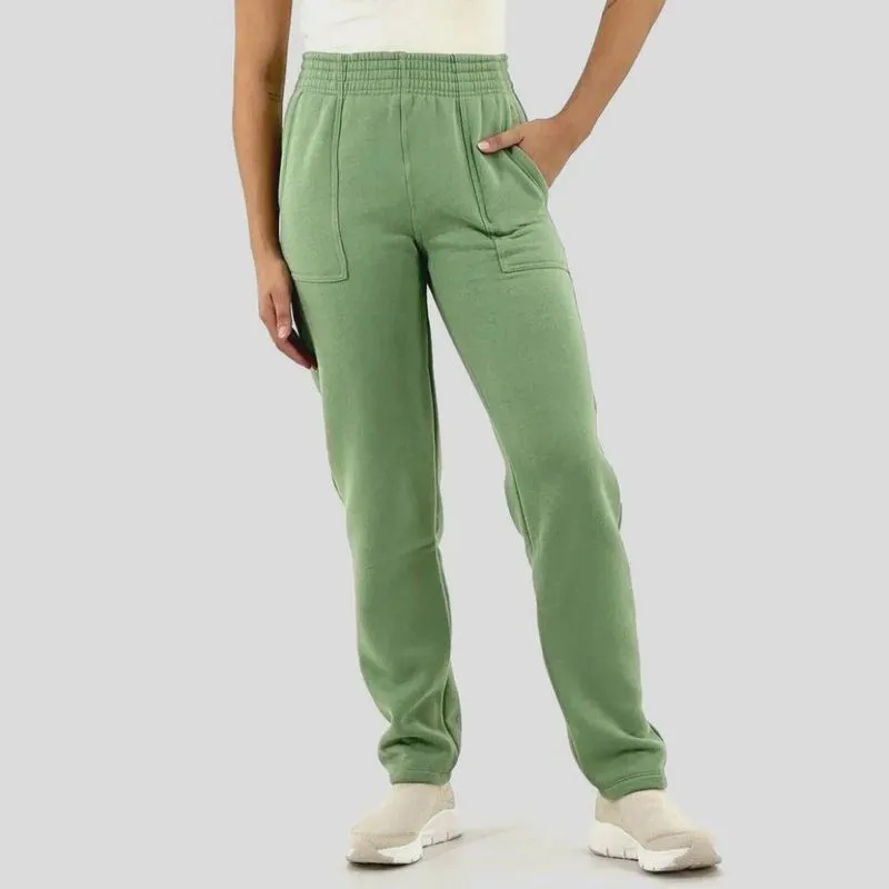 Calça Rosa Bella Moletom Reta Feminina