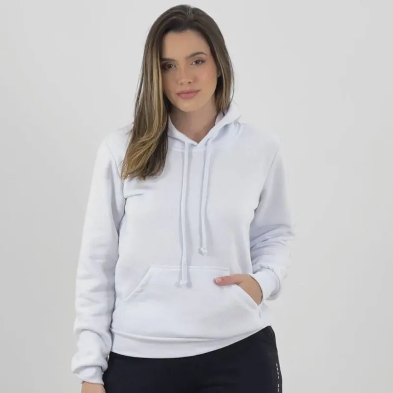 Blusa Rosa Bella Moletom Canguru Feminina