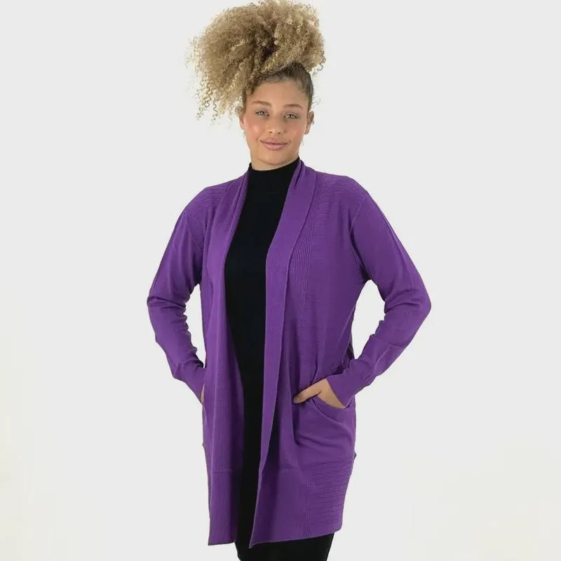 Casaco Facinelli Lã Cardigan Longo Feminino