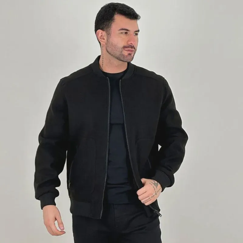 Jaqueta Broken Rules Tecido com Zíper Masculina