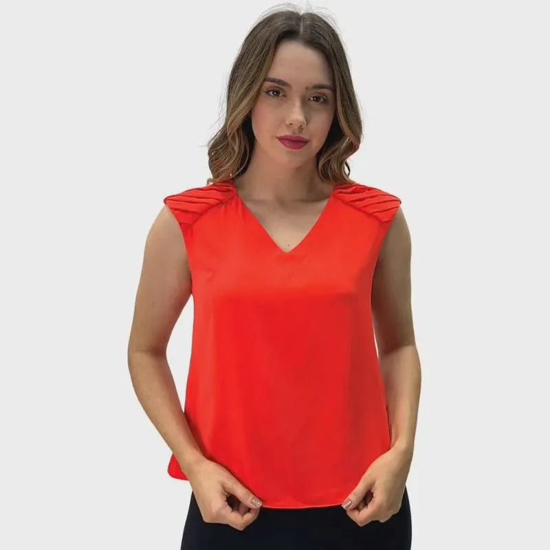 Blusa Sol Modas Regata Gola V Feminina
