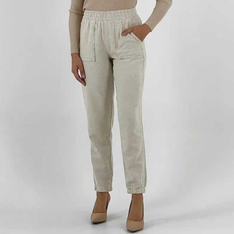 Calça Cris Jeans Tecido Jogging Feminina