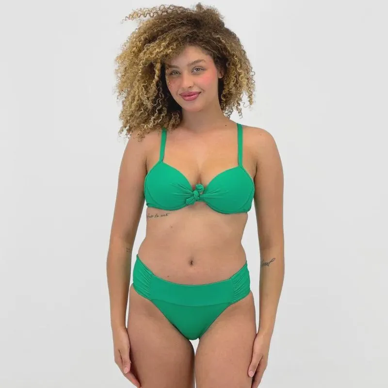 Biquíni Sol Pleno Liso com Bojo Tanga Feminino