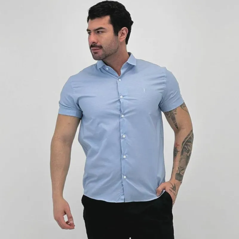 Camisa Sibra Slim Manga Curta Masculina