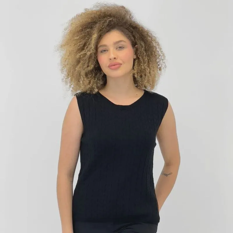 Blusa Via Tricot Modal Regata Feminina