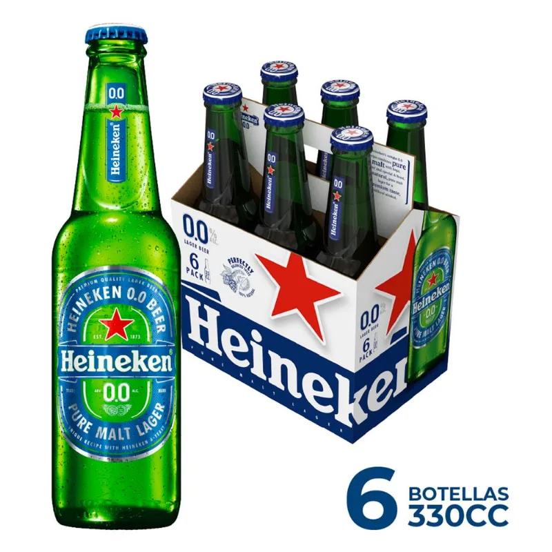 Cerveza Heineken Cero Lager Sin Alcohol 330 cc