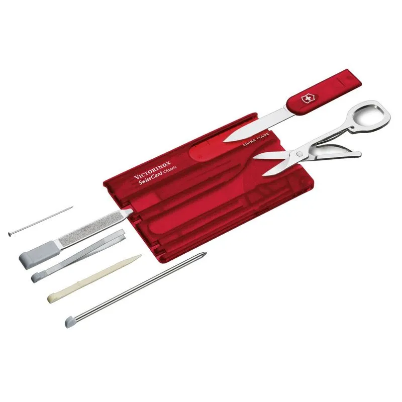 Cartão Multiferramenta Victorinox Swiss Army Swiss Card Translucent Ruby