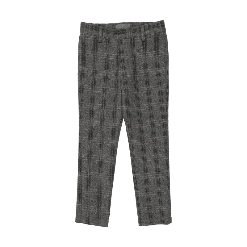 SWEET THREADS CHARCOAL PLAID PANTS 3
