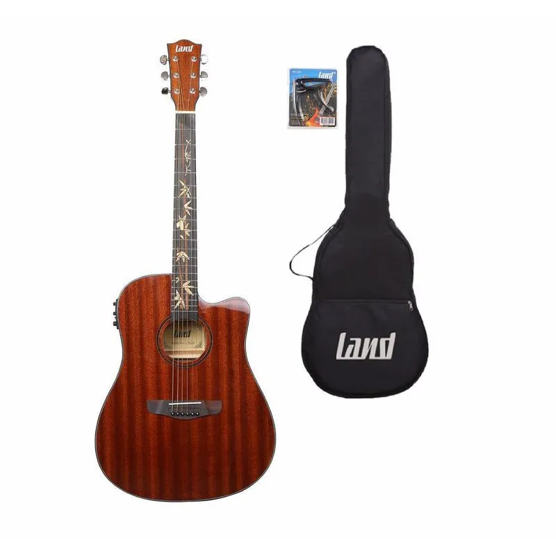 Violão Land Aço Varnish Mahogany L-825b + Acessórios