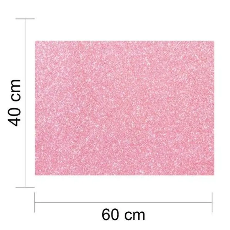 Placas De Eva Glitter 40x60cm 5 Folhas Rosa Futuro Escolar