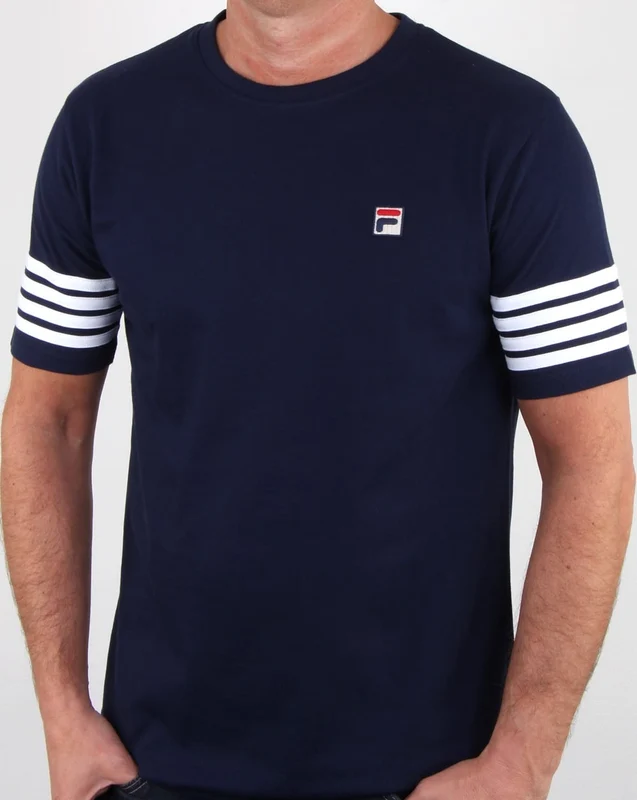 Fila Vintage 4 Stripe T-shirt Navy 4XL / NAVY