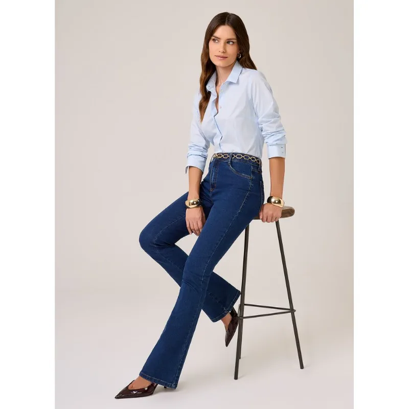 Calça Jeans Bootcut Essentials Dudalina Feminina 50