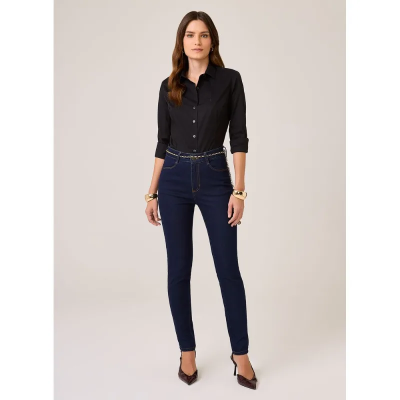 Calça Jeans Cigarrete Essentials Dudalina Feminina 48