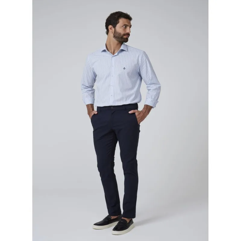 Calça Slim Sarja Elástico Dudalina Masculina 42