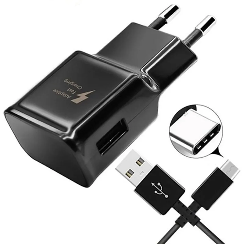 Carregador Adaptive Fast Charging Preto para Samsung Galaxy A7 2017 EP-TA20BBB Original