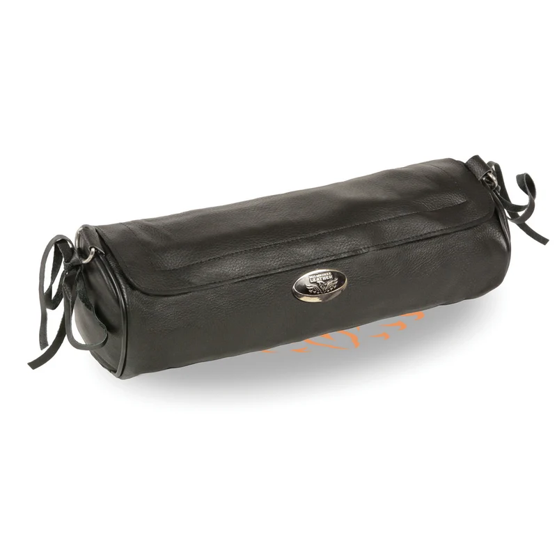 Milwaukee Leather SH504 Black Soft Leather Extra Long Motorcycle Tool Pouch Black / One Size