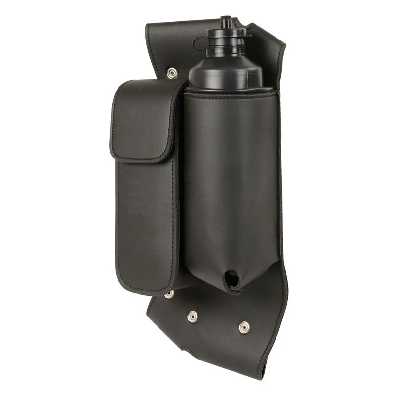 Milwaukee Leather SH591LF Black Left or Right Side Crash Bar Bag with Water Bottle Holder Black / Left Side
