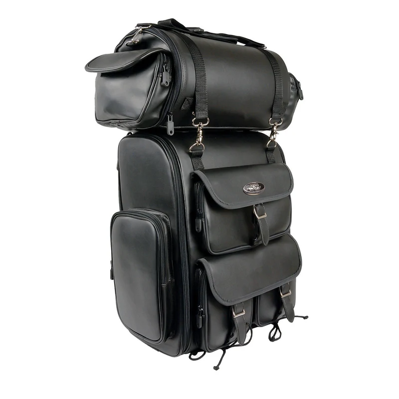 Milwaukee Performance SH672 X-Large Black PVC 2-Piece Motorcycle Touring Pack with Reflective Piping Black / One Size
