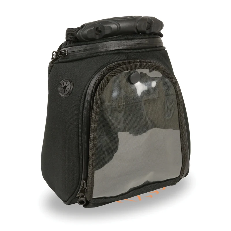 Milwaukee Leather SH677 Black Small Textile Magnetic Motorcycle Tank Bag Black / One Size