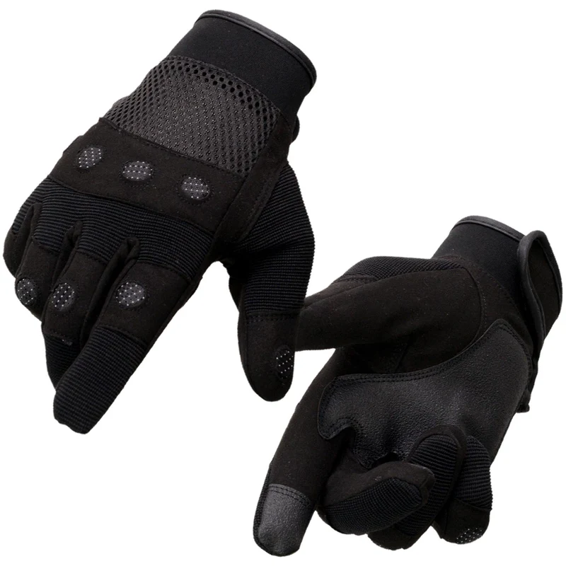 Milwaukee Leather SH761 Men's Black Textile Padded Knuckle Mechanics Gloves with Amara Palm Black / X-Large