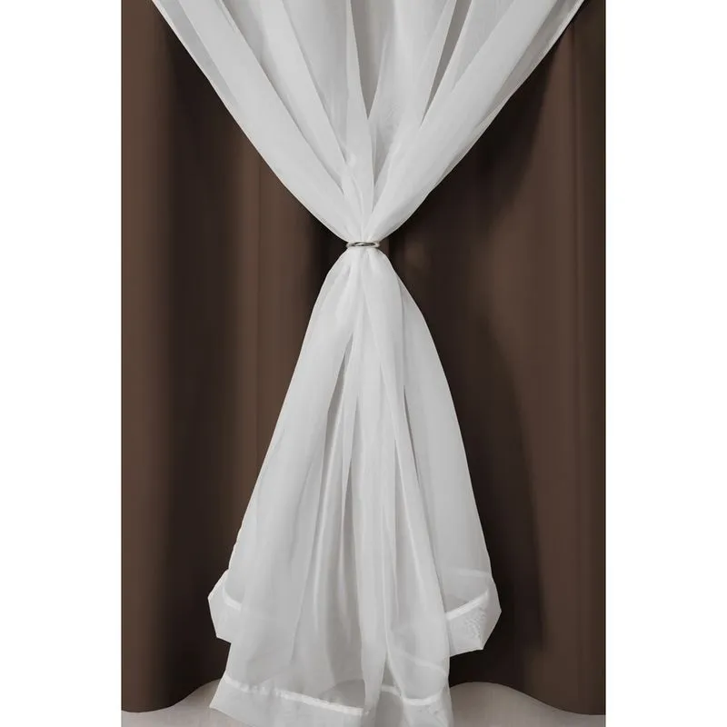 Cortina Blackout pvc (plástico) com voil e Argola para Sala ou Quarto 100% Blecaute 2,80M x 1,40M