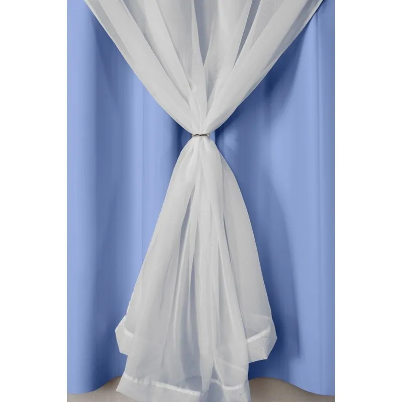 Cortina Blackout pvc (plástico) com voil e Argola para Sala ou Quarto 100% Blecaute 2,80M x 1,60M