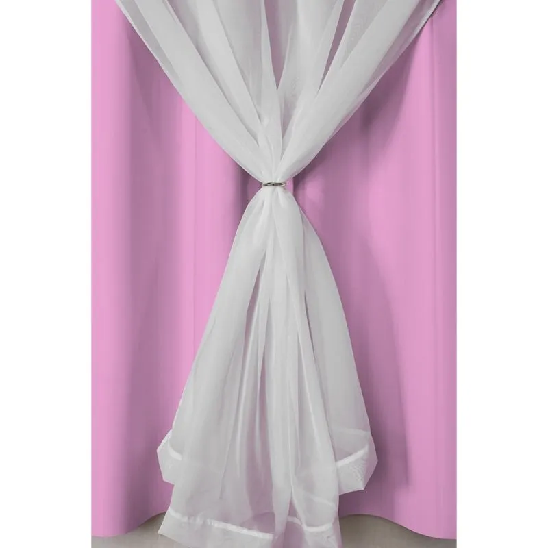 Cortina Blackout pvc (plástico) com voil e Argola para Sala ou Quarto 100% Blecaute 2,80M x 1,60M