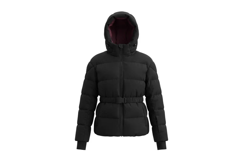 PRAMIE BLACK BELTED PUFFER COAT 7