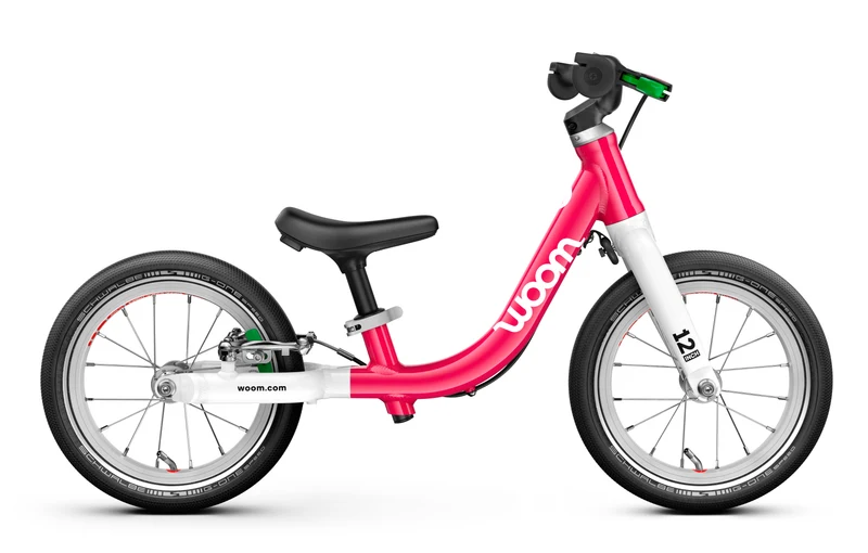 Woom GO 1 Kids Balance Bike 12" Hot Pink / 12