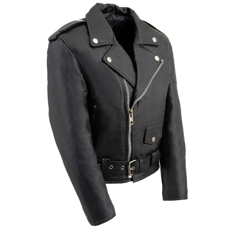 Milwaukee Leather SH2010 Toddlers Black Classic Motorcycle Leather Jacket Black / Small