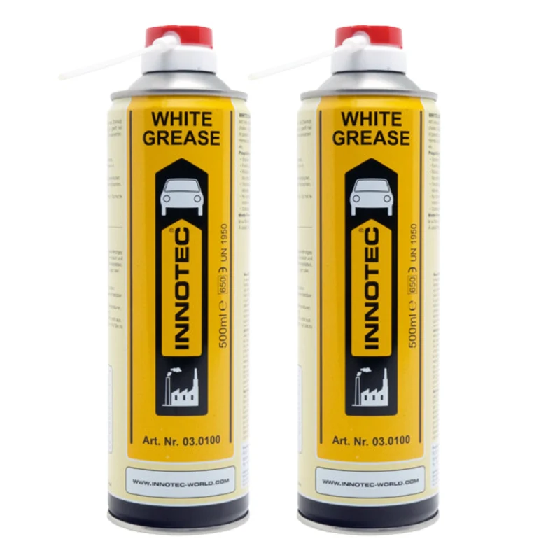 Innotec White Grease – Weißes Sprühfett 2er-Set
