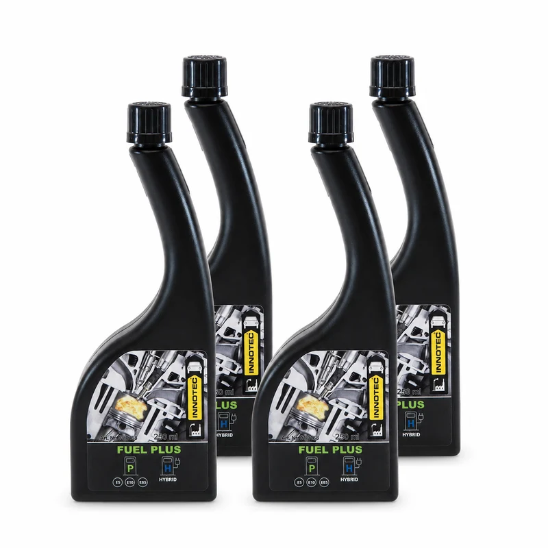 Innotec Fuel Plus – Pflege- und Service-Additiv für Benzin 4er-Set