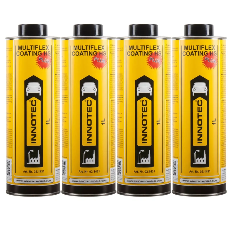 Innotec Multiflex Coating HS Plus – Steinschlagschutz Grau – 1 Liter · Normdose / 4er-Set