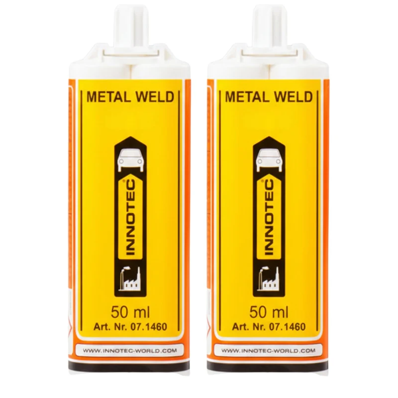 Innotec Metal Weld – 2K-Metallkleber Schwarz – 50 ml · Doppelkartusche / 2er-Set