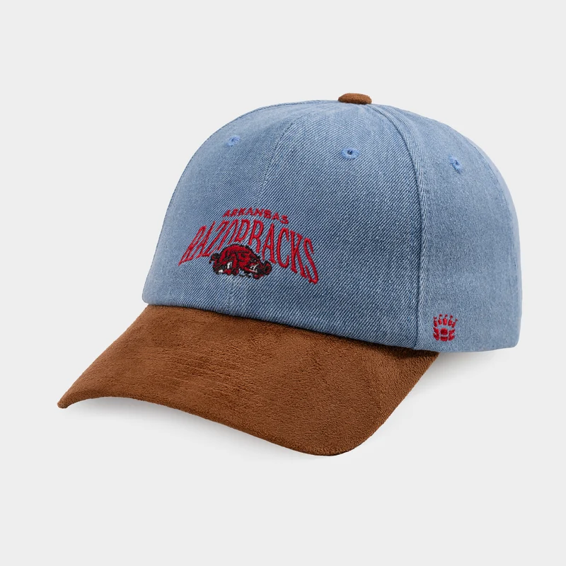 Arkansas Razorbacks Low-5 Denim and Suede Hat