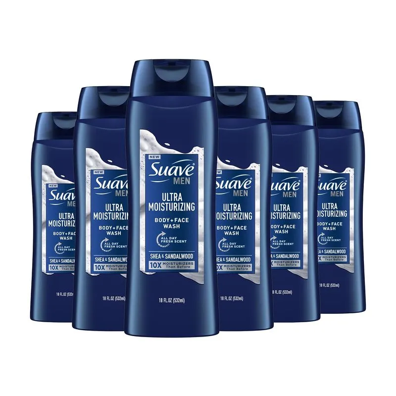 Sabonete Corporal E Facial Suave Men Ultra Hidratante De 530 Ml, Pacote Com 6
