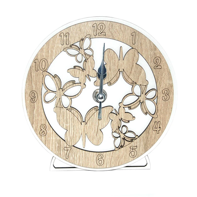 Orologio da parete personalizzabile idea regalo per bomboniera e cerimonia con taglio laser Butterflies reverse / ø 46 cm