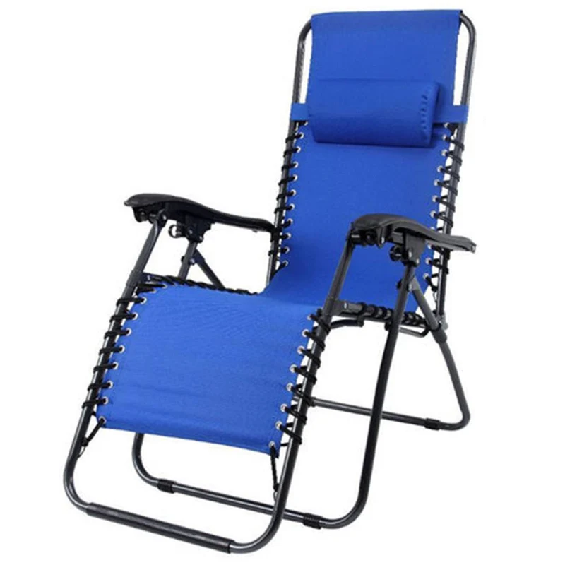 Sedia a sdraio "Zero Gravity" reclinabile, in acciaio, poltrona ideale per esterno e giardino Confezione da 2 pezzi / Blu Notte