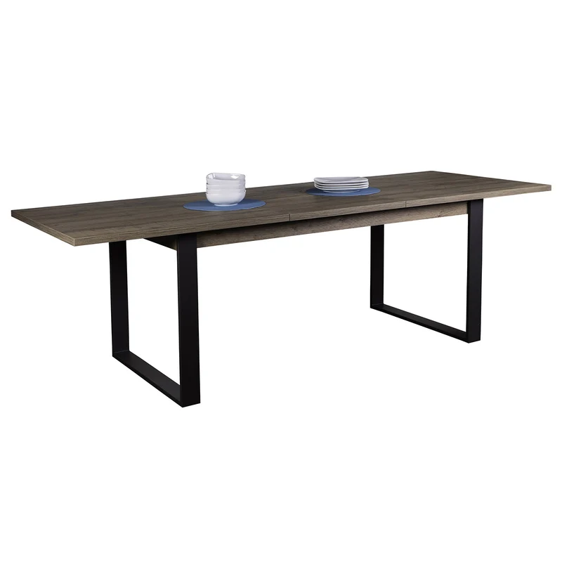 Tavolo in legno allungabile "LaFabrica" per interno arredamento cucina e soggiorno 180/240 cm Rovere Scuro