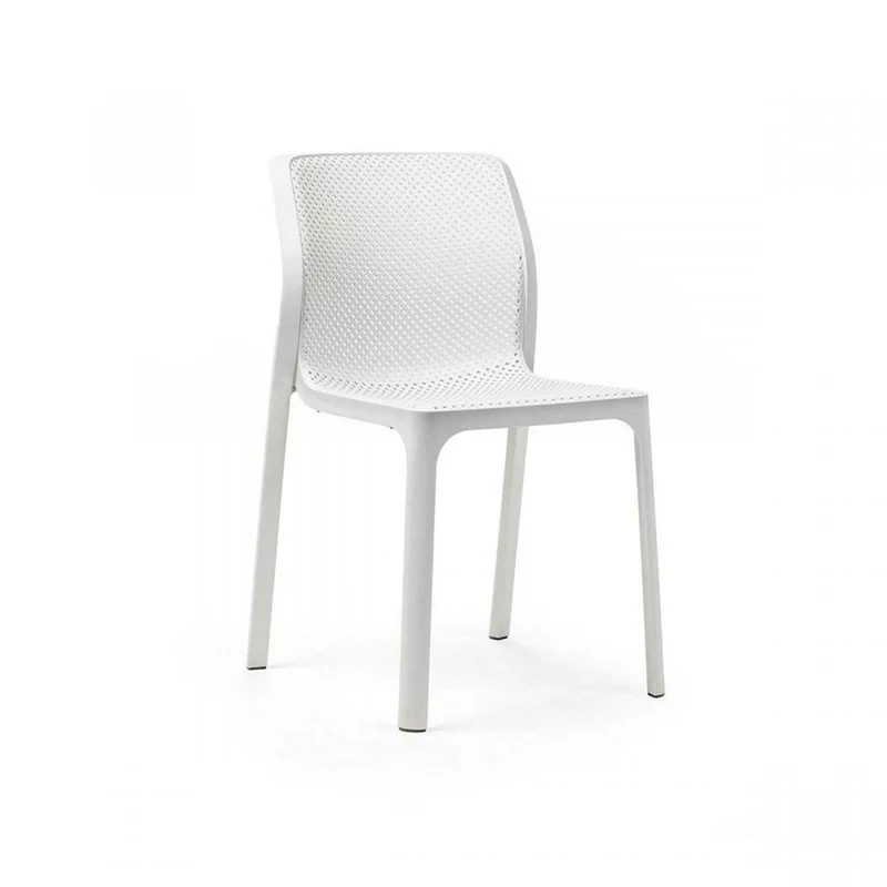 Sedia "Nardi Bit" arredamento da giardino, per bar e ristorante in polipropilene fiber-glass Confezione da 2 Pezzi / Bianco