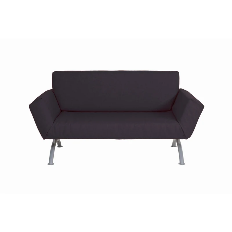 Divano letto trasformabile 2 Posti "Plutone" a cricchetto con materasso "Made in Italy" Nero 606