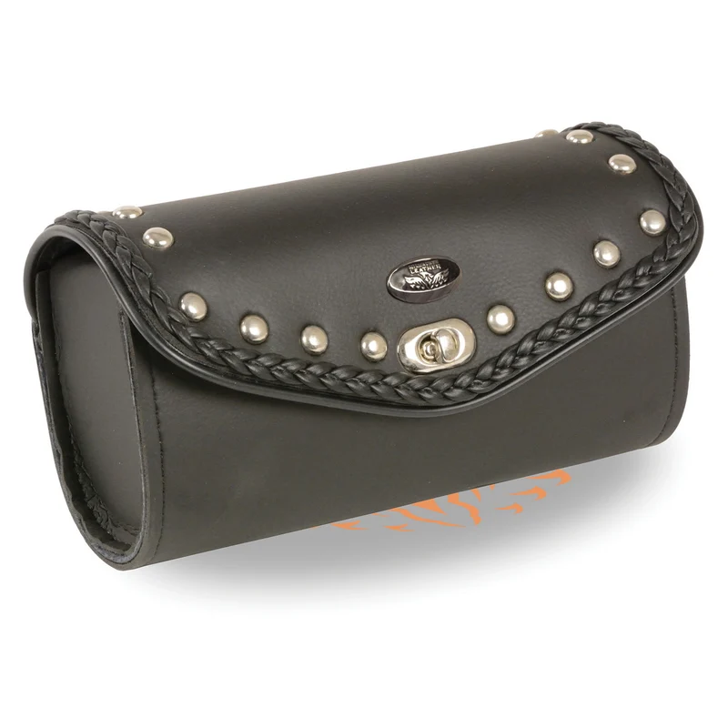 Milwaukee Performance SH49903 Black PVC Large Braid and Studded Windshield Bag with Turn Clasp Black / One Size