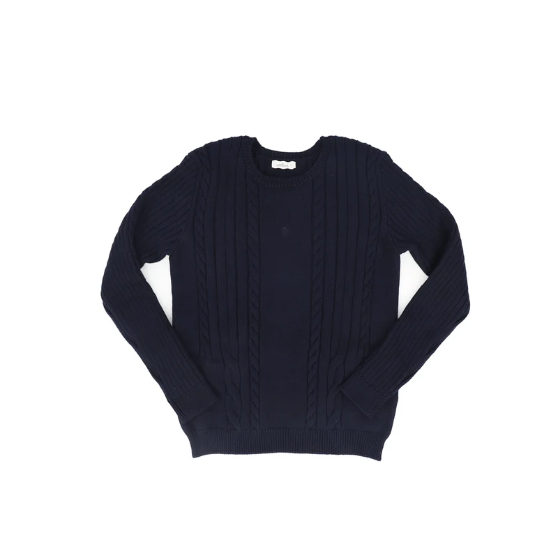 COTTIER NAVY CABLE KNIT SWEATER 7