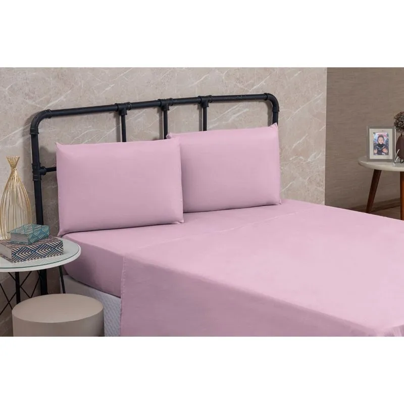 Jogo de Cama Casal queen Linha basic Cama Box 04 Peças Jogo de Lençol com Elástico para Revenda