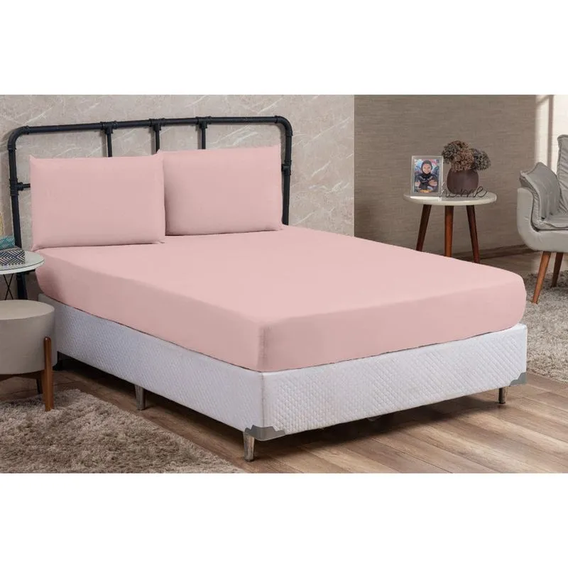 Jogo de Cama Solteiro 100% Algodão percal 200 fios 02 Peças Tecido Grosso Muito Macio Cama Box Lindo