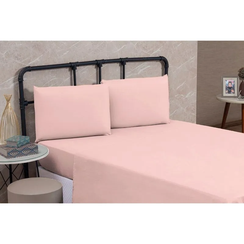 Jogo de Cama Solteiro 100% Algodão percal 200 fios 03 Peças Tecido Grosso Muito Macio Cama Box Lindo