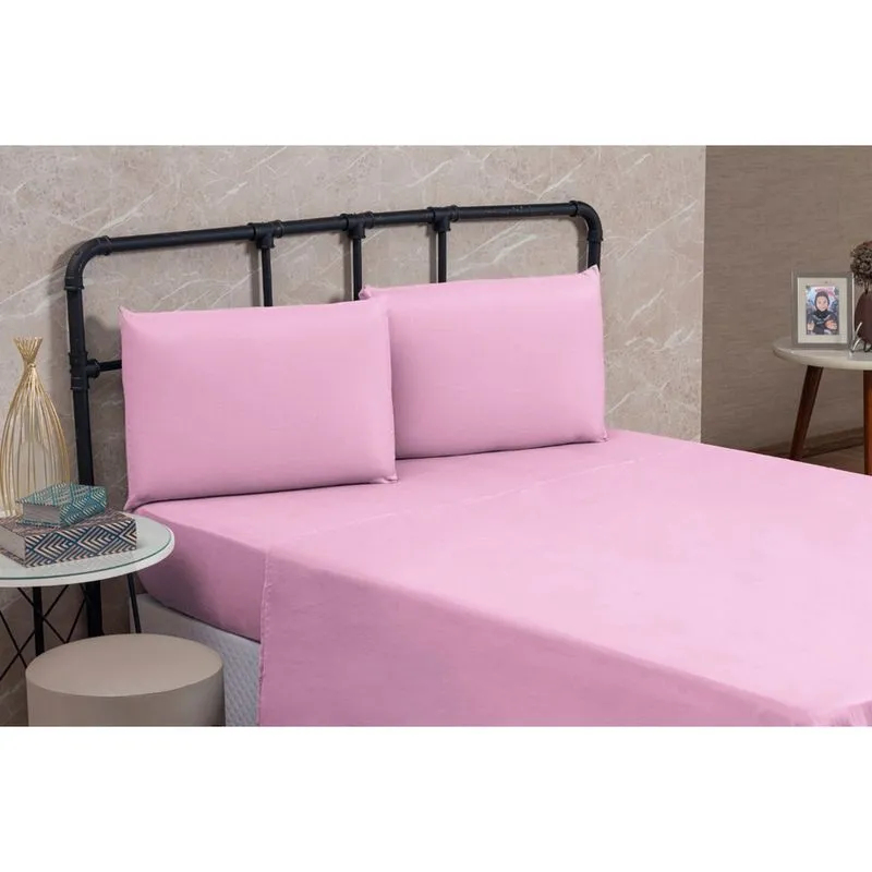 Jogo de Cama Casal Padrão 100% Algodão percal 200 fios 04 Peças Tecido Grosso Macio Cama Box Lindo