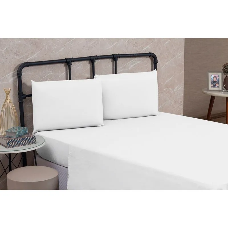 Jogo de Cama Casal Padrão 100% Algodão percal 200 fios 04 Peças Tecido Grosso Macio Cama Box Lindo